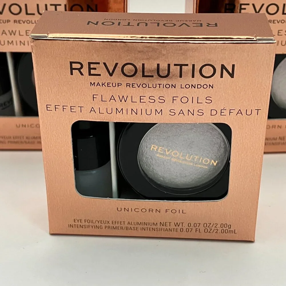 Makeup Revolution Flawless Eye Foil Unicorn Eyeshadow 0.07 Oz Pack Of 3 Pieces